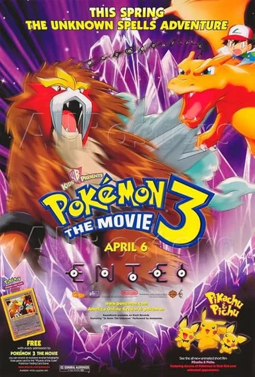 Pokémon 3 the Movie: Spell of the Unown film posteri